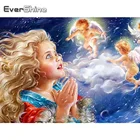Evershine Женский портрет вышивка крестиком алмазная живопись Ангел Стразы мозаика 5D Сделай Сам подарок ручной работы