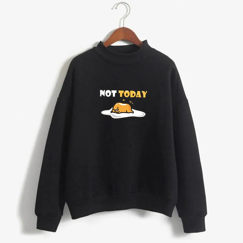 Gudetama Толстовка Новая gudetama Harajuku женская зимняя повседневная с коротким рукавом
