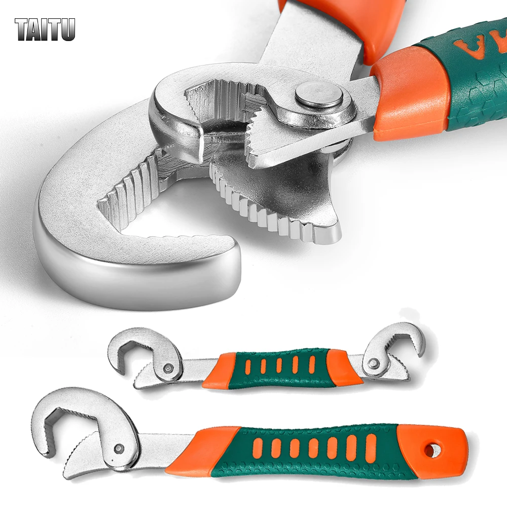 

TAITU Universal Key Pipe Wrench Open End Spanner Set High-carbon Steel Wrench Snap N Grip Tool Plumber Multi Hand Tools