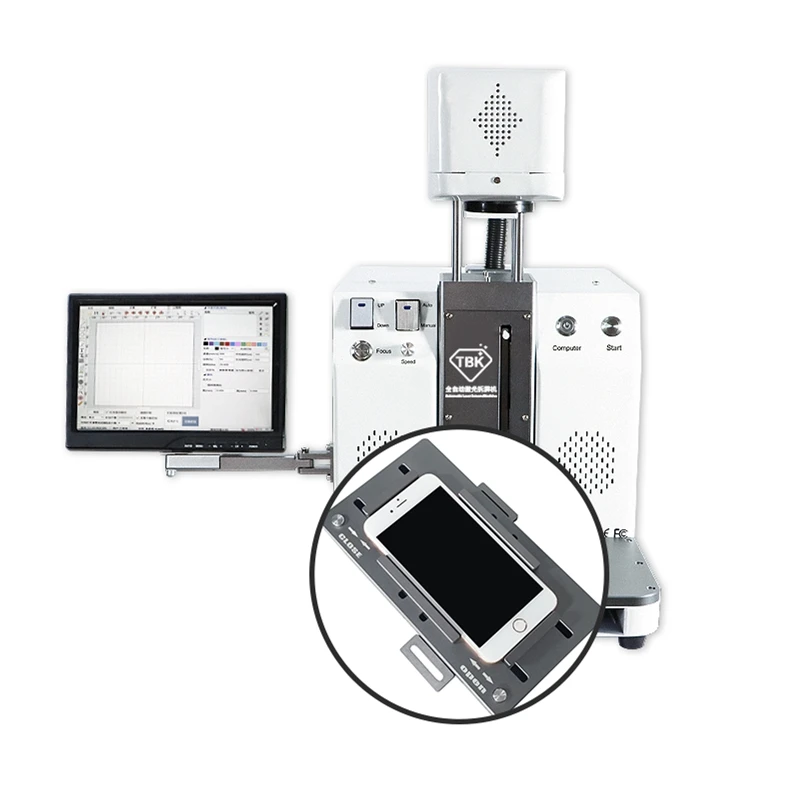 

TBK-958C Control Laser Marking Separating Machine engraver for Phone Back Cover Glass Remover DIY Cutting with Separate Monitor