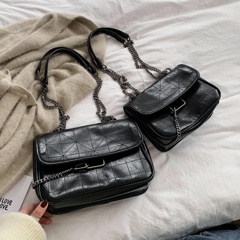 Винтажные стеганые сумки мессенджеры на цепочке для женщин дизайнерские