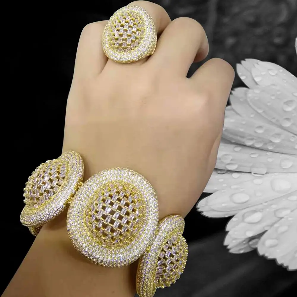 GODKI модный роскошный диск начальный набор украшений для женщин свадебный AAA