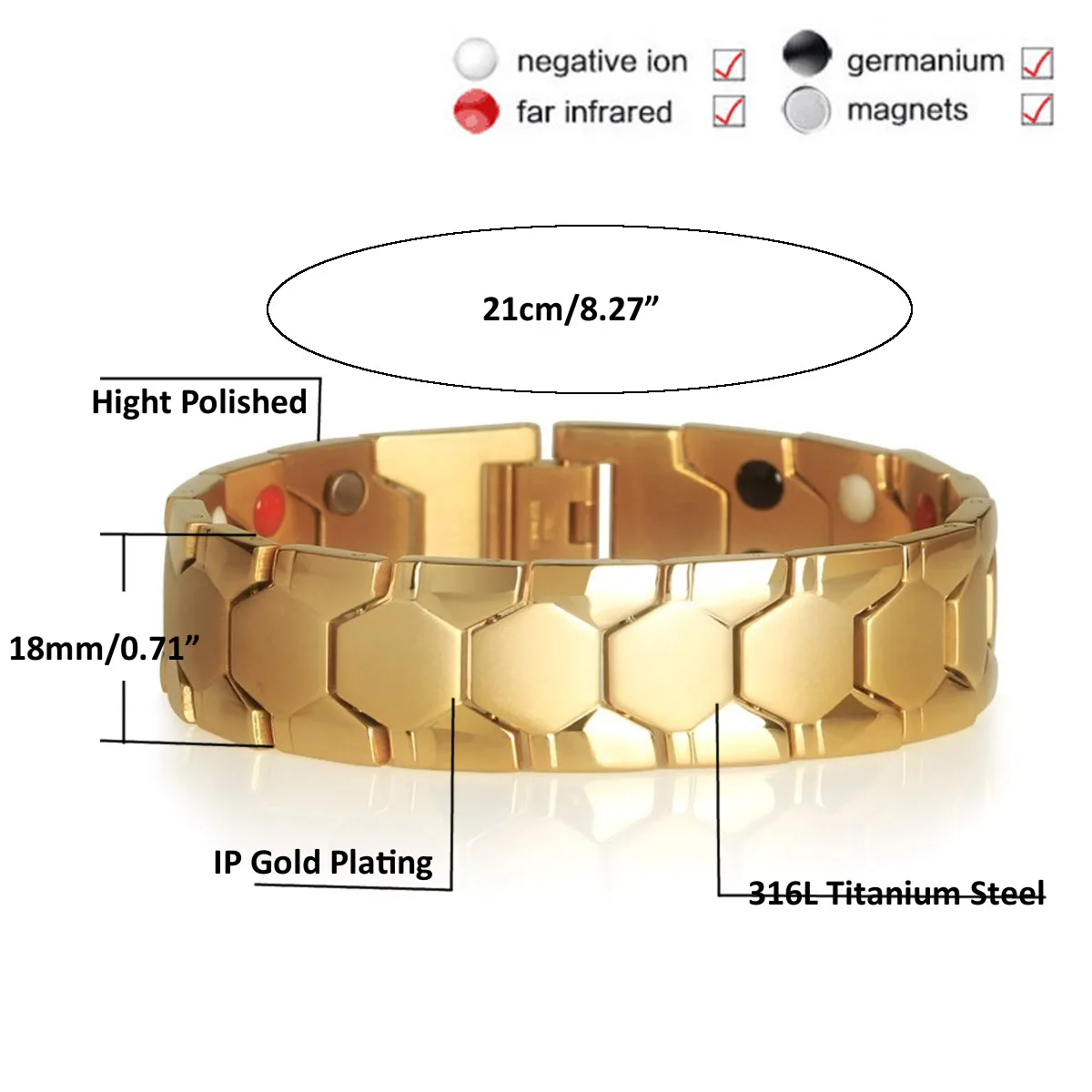 4 в 1 Магнитный медицинский браслет для потери веса ручная струнная терапия