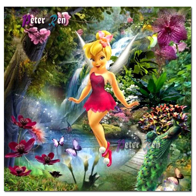 

5D DIY Diamond Painting butterfly fairy Full Square\Round Drill Embroidery Crystal Cross Stitch Flowers girl elf gift Home Decor