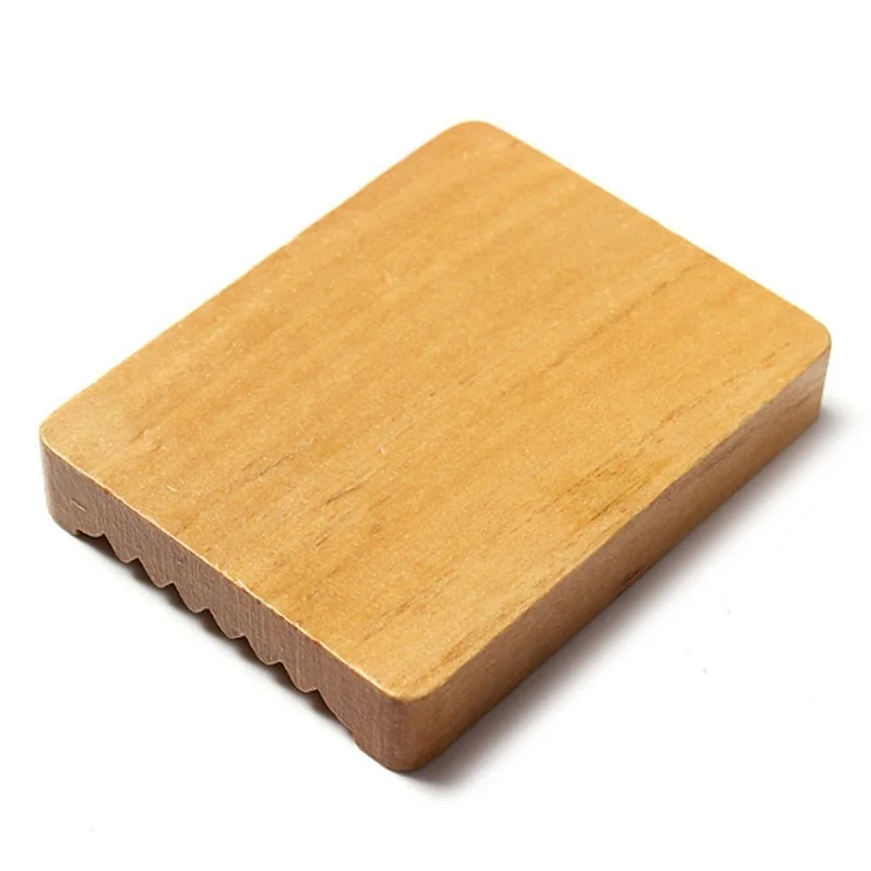 

Trapezoid Natural Wood Soap Tray Holder Plate Dish Box Case Storage Shower 10X7.5cm
