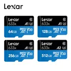 Карта памяти Lexar, мини-карта памяти 633X 16 ГБ, карта micro sd на 32 ГБ, класс 10, 64 ГБ, 128 ГБ, 256 ГБ, флеш-карта TF для 4K HD-видео