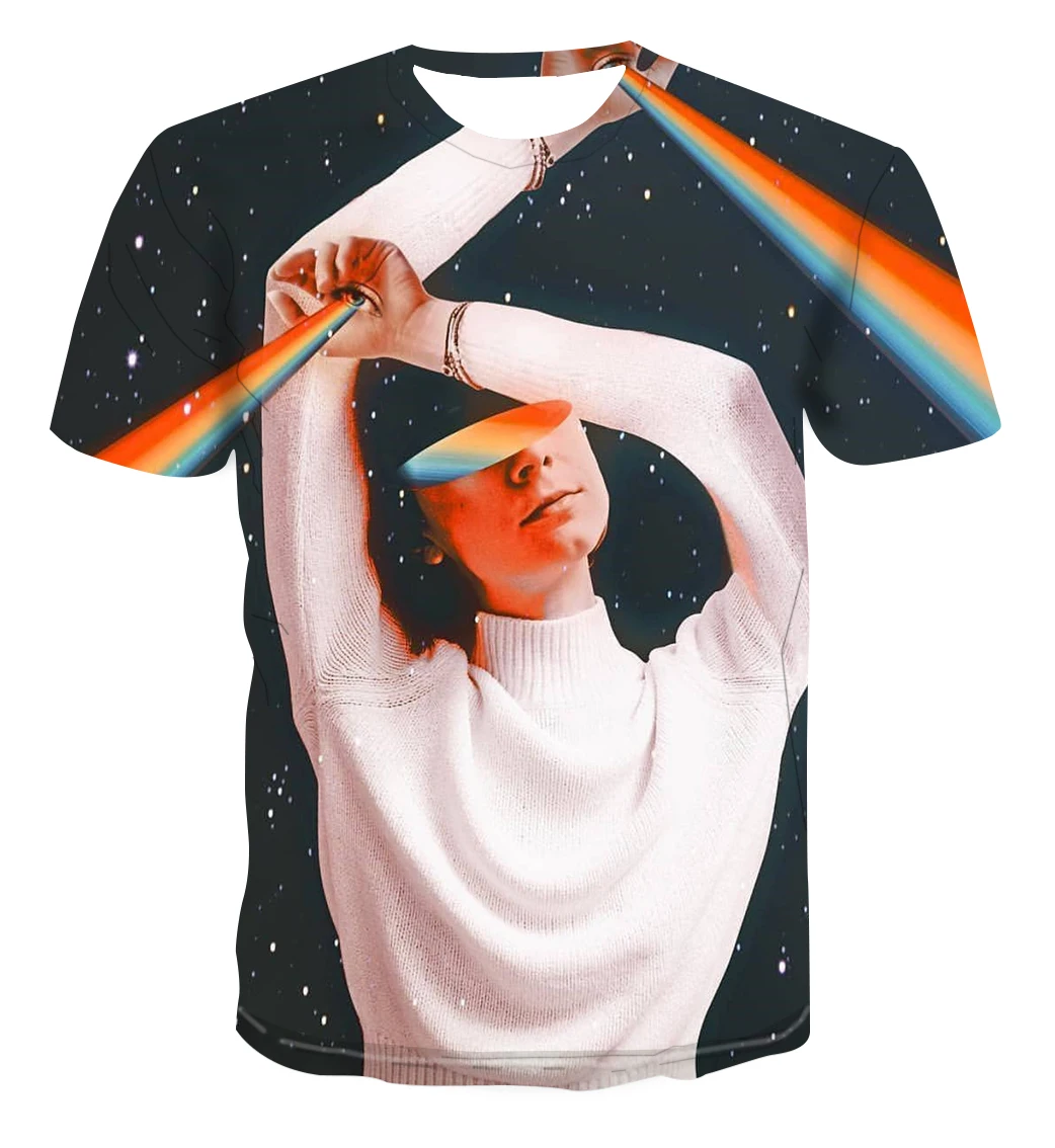 Лидер продаж модная 3d футболка с фигурками в научном фантастическом стиле