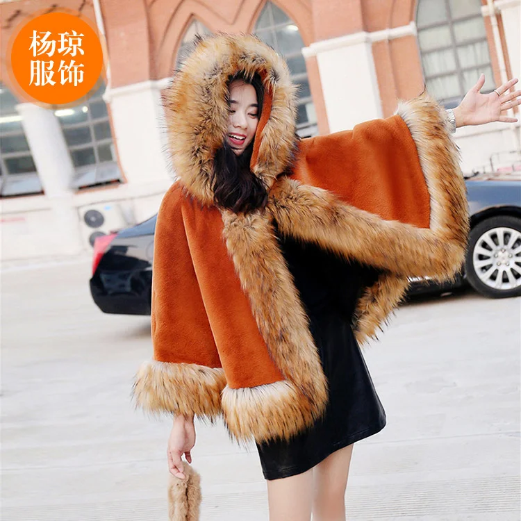 

2021 winter new imitation fur coat female short slim