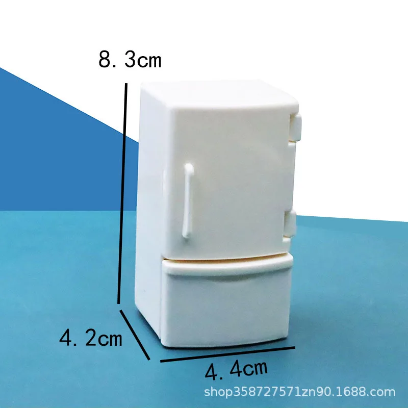 

Children's Play House Toys Simulation Mini White Refrigerator Model Dollhouse Kitchen Utensils Decoration Toys Educational Toys