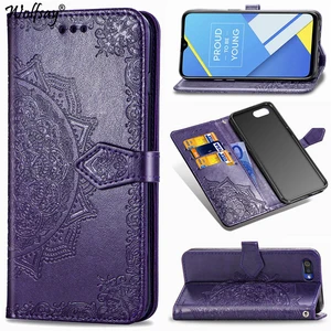 wallet case for oppo realme c2 case 6 1 floral leather cover for oppo realme c2 filp case for oppo realme c2 rmx1941 cover book free global shipping