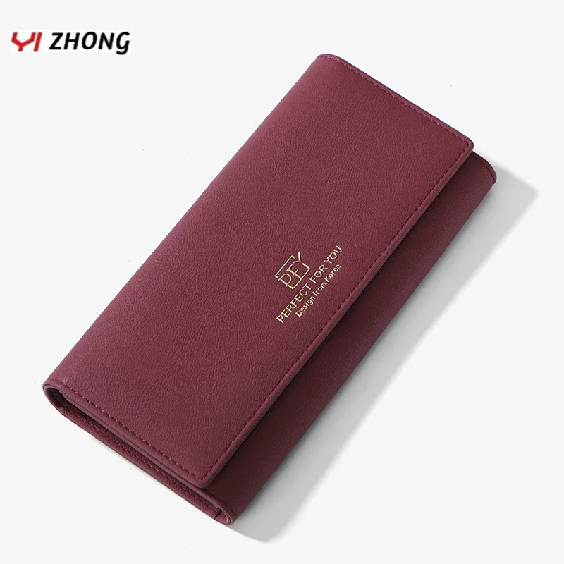 YIZHONG длинные кожаные роскошные кошельки и кошельки для женщин многофункциональная ручная сумка, клатч, кошелек, держатели для карт сотовых телефонов