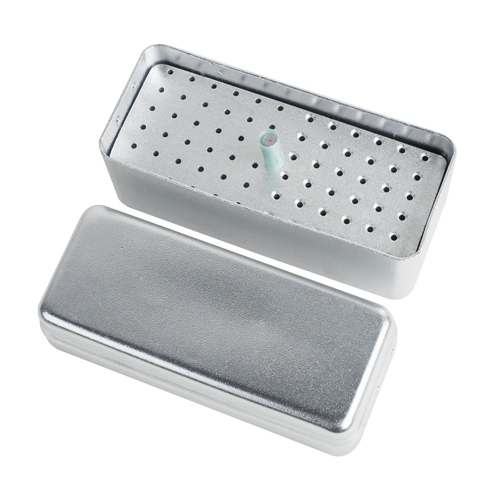 

1 шт. Стоматологическая 72 Отверстия коробка алюминиевая коробка автоклав Endo чехол Алмазный Бур держатель