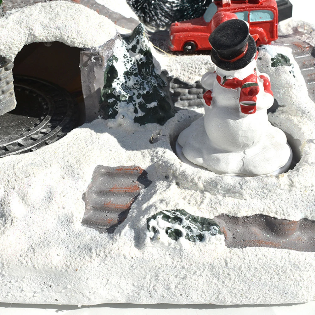 

Christmas Decoration luminous Music Box Snow House LED Light Rotating Music Box Classical Artware Kids Birthday Present