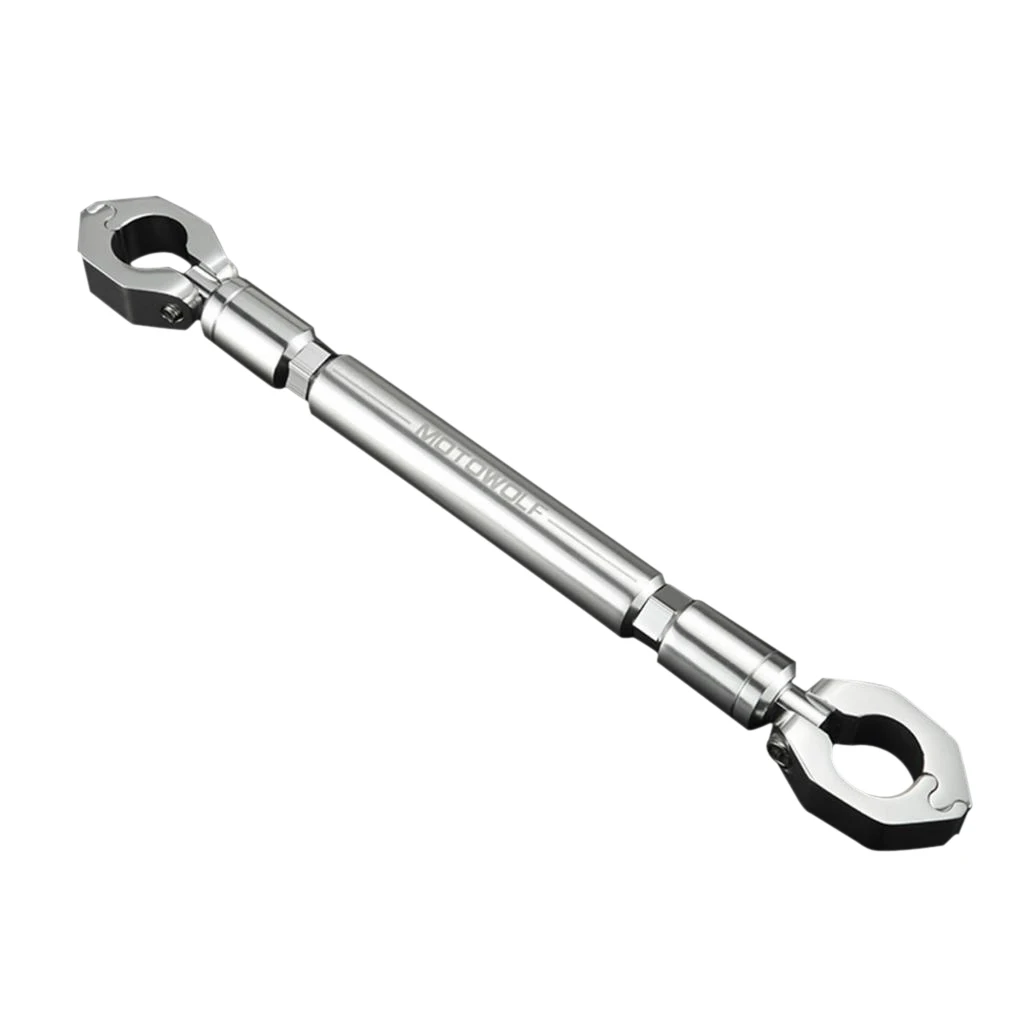 

Motorcycle Adjustable Handlebar Bar Steering Strength Lever Bar Silver