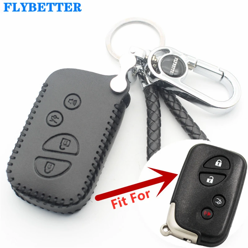 

FLYBETTER Genuine Leather 4Button Smart Key Case Cover For Lexus LX470/GS450h/IS350/SC430/LS460/ES350/GS350/LX570/RX350 L48