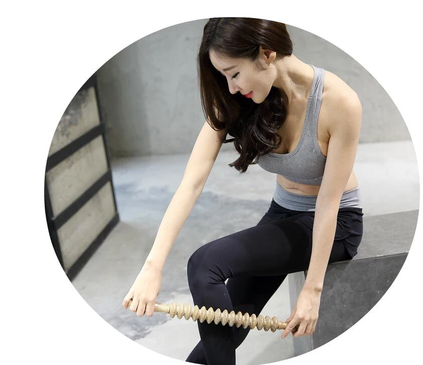 Деревянная Массажная палочка массажное колесо для ухода за здоровьем йоги