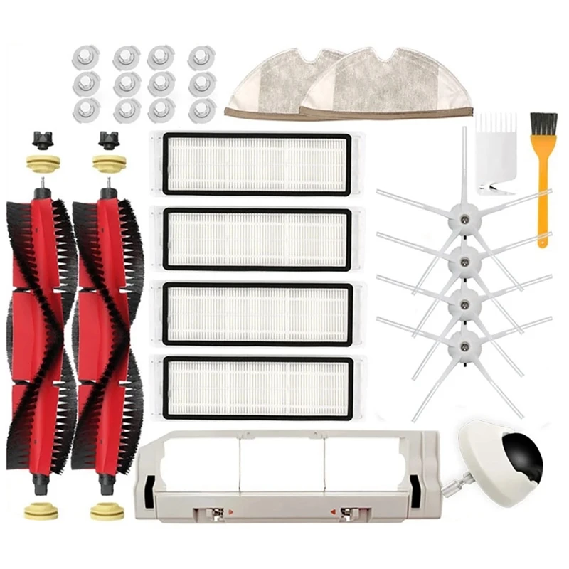 

28Pcs Main Brush Side Brush HEPA Filter Mop Cloth Replacement for Xiaomi Roborock S5 S6 PureS6 MaxV Vacuum Cleaner Parts