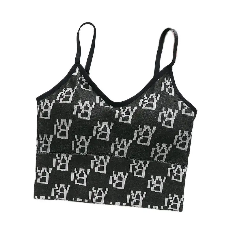 

Backstrom Women Underwear Letter Seamless Beauty Back Bra Padding Tube Top Wire Free Sports Bra Tank Top U-shaped Backless Bra