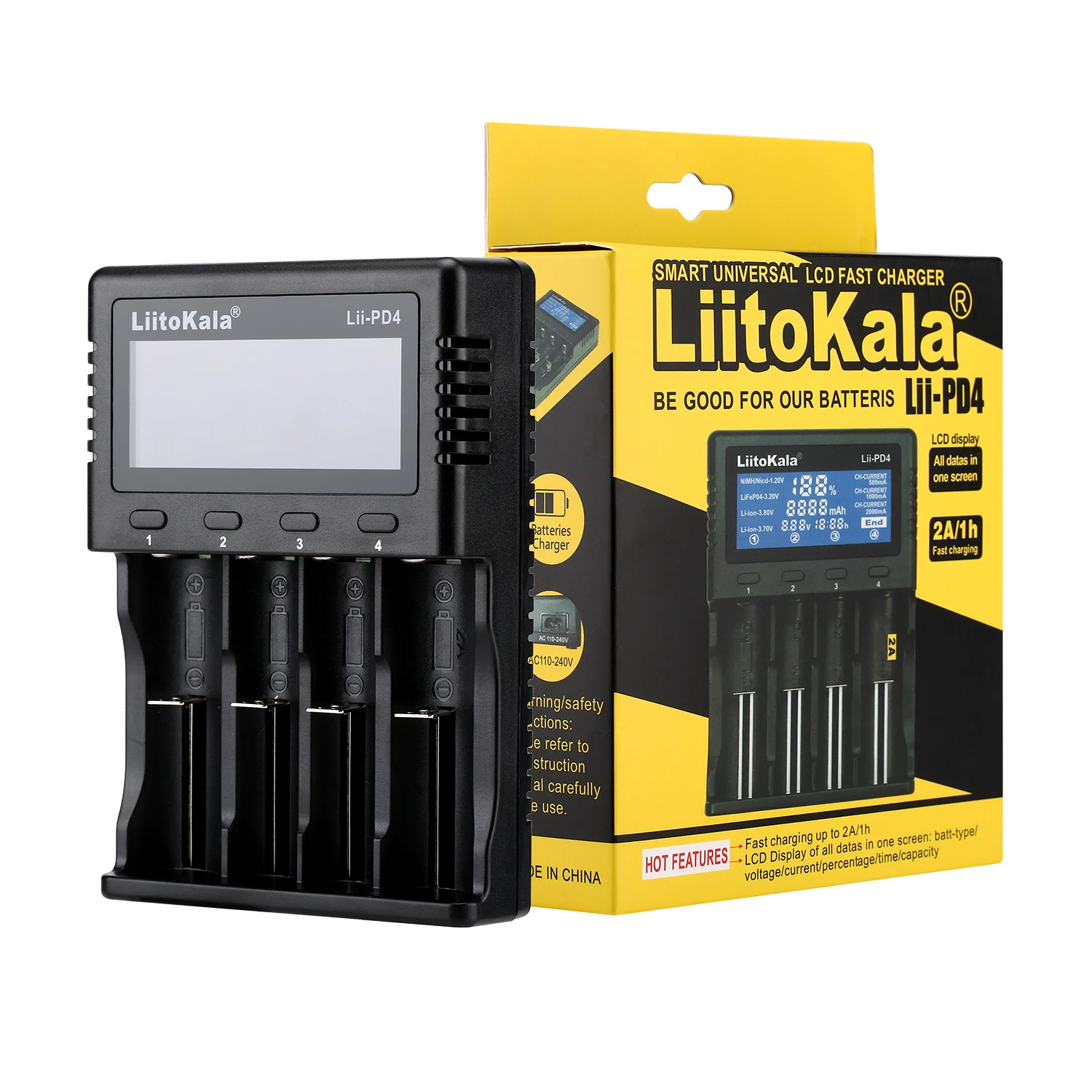 

New 2020 LiitoKala Lii-PD4 caricabatterie LCD Smart 18650 Li-ion 18650 18500 16340 26650 21700 26700 caricabatterie LCD