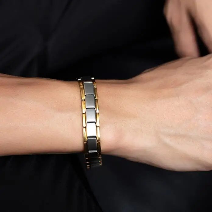 

LOOKER Stainless Steel Healthy Magnet Bracelet Men Jewelry Energy Magnetic Therapy Father's Day Gift