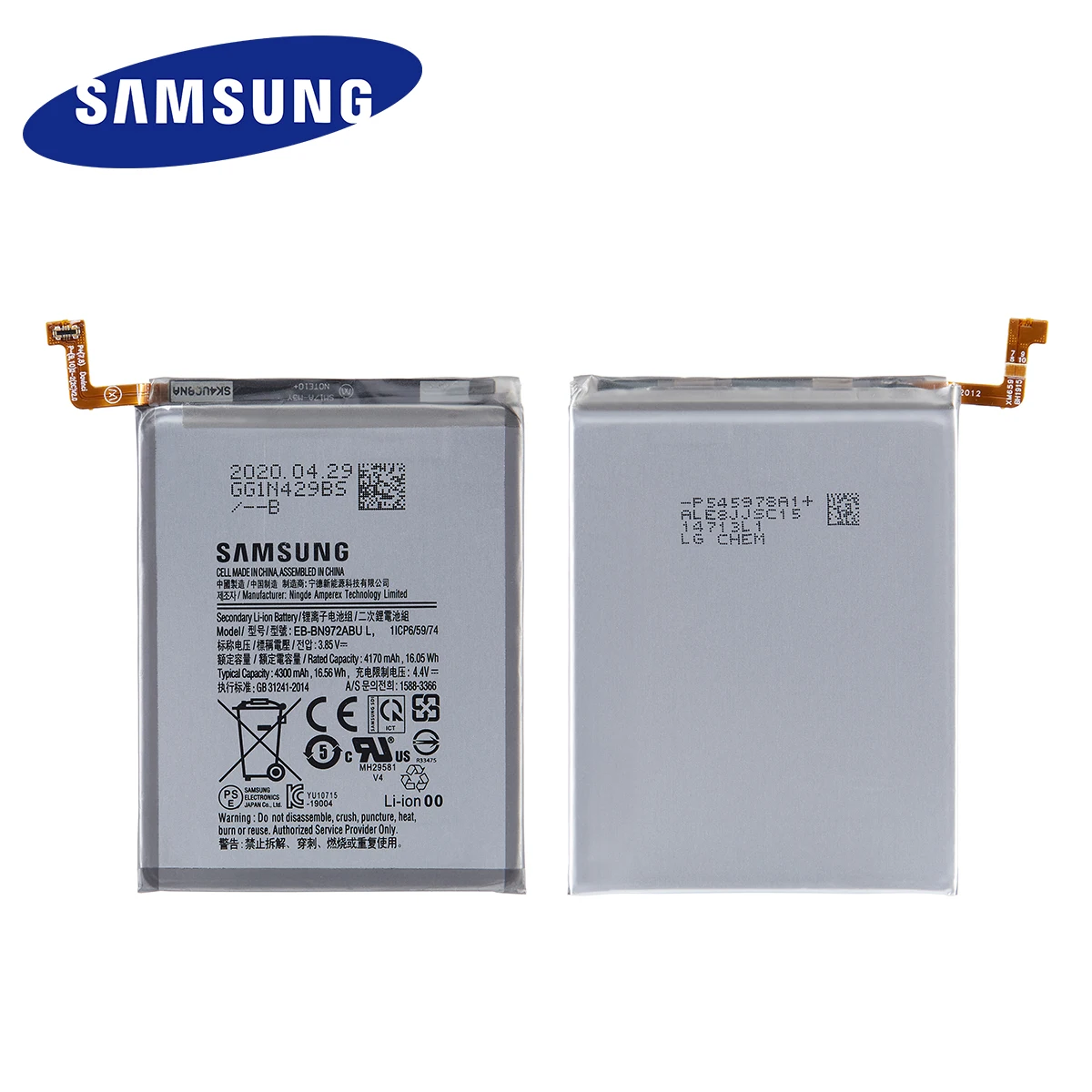 samsung 100 orginal eb bn972abu 4300mah battery for samsung galaxy note 10 note 10 plus sm n975f sm n975ds phone batteries free global shipping
