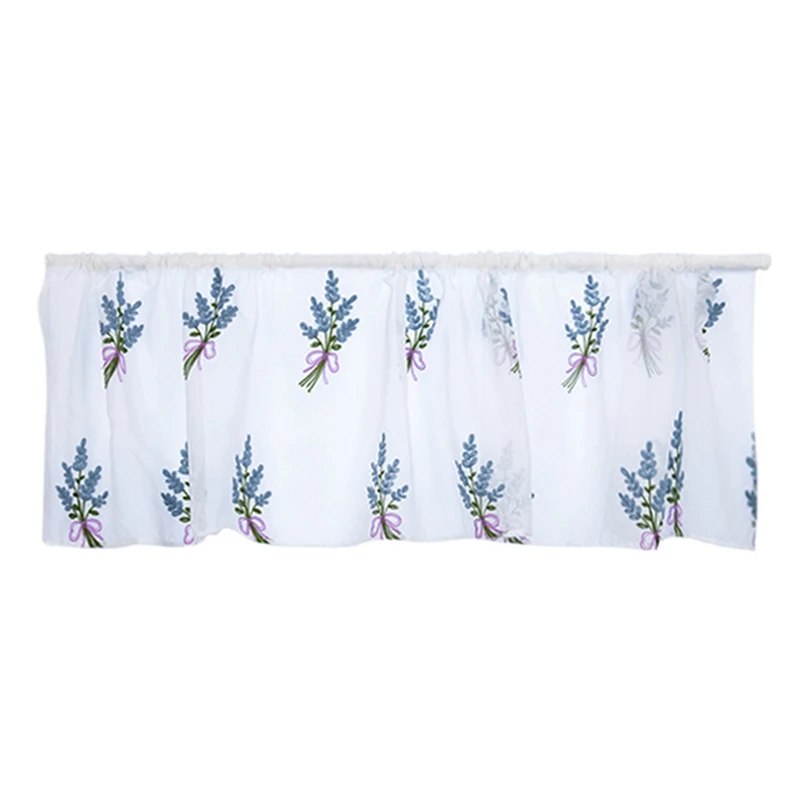 Rod 50x150cm 50x100 см/150 см каркасная штора с вышивкой, Капок, цветы, полуярусная штора, Короткая штора для кухни, ванной, гостиной - Цвет: Rod 50x150cm