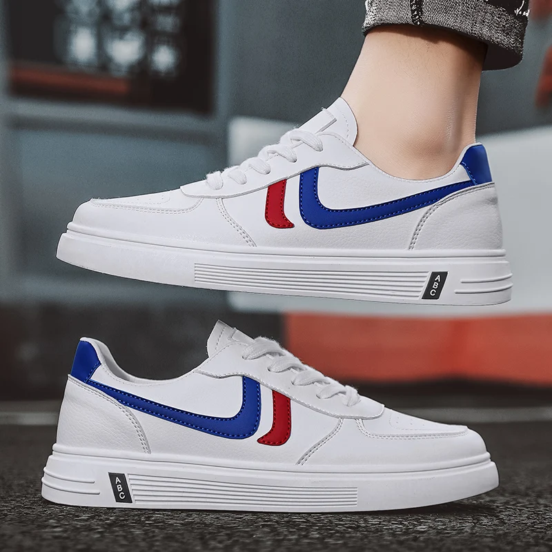 

CYYTL Men Leather Casual Teenagers Shoes Breathable Sports Outdoor Sneakers Soft Running Students Flats Sapatos Femininos