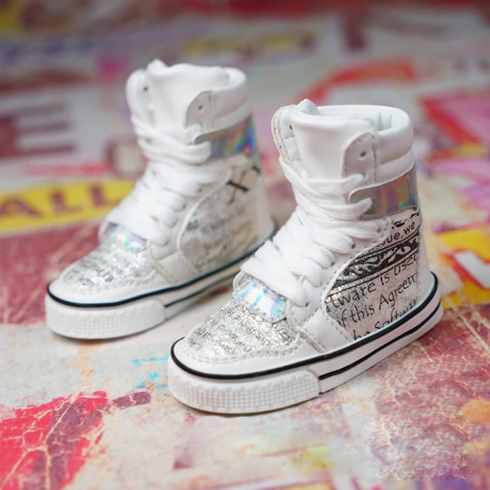 

G10-075 children toy 1/3 1/4 uncle bjd sd doll's props Accessoriess shoes fashion sports Sequins leather shoes sneakers 1 pair