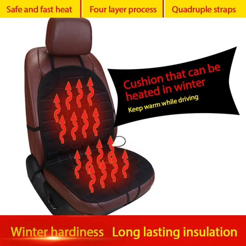 

Universal Car Front Seat Hot Heater Winter Heating SeatCushion Cover Heat Pad Square Warmer Car Heating Single Seat Model)