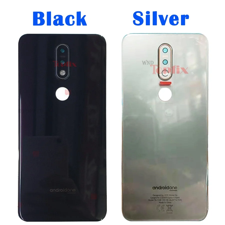 Чехол для Nokia 7,1 С Батарейным корпусом, Задняя стеклянная крышка, чехол на заднюю панель, Замена для Nokia 7,1 с объективом камеры и логотипом