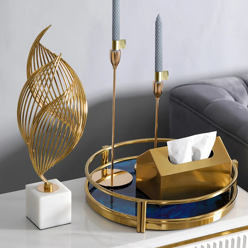 Современный Креативный абстрактный скручены в форме раковины из золотистого