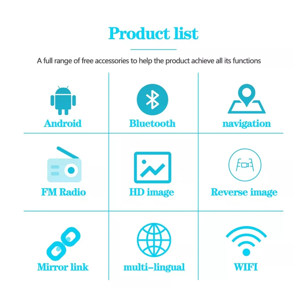

7inch Car Radio Multimedia Video Player Navigation Android 8.1 2din DVD For Ford Focus S-Max Mondeo 9 Galaxy C-Max Tax Free