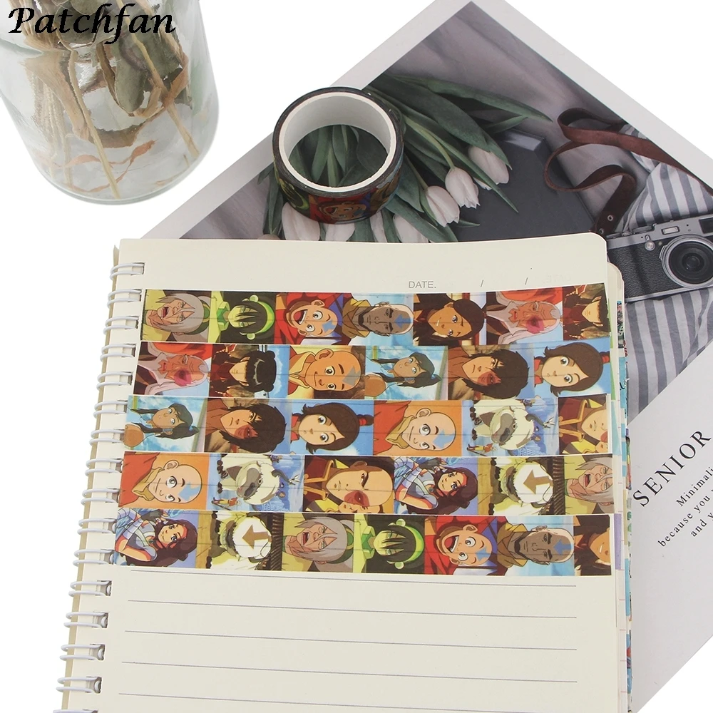 

20pcs/lot A4049 Patchfan Cartoon Washi Tapes Punk Stickers DIY Scrapbooking Masking Tapes School Supply Gift Adhesive Paper tape