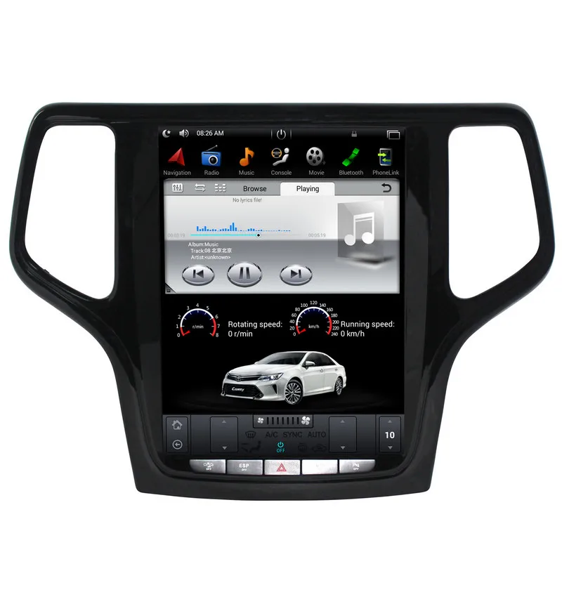 

10,4 "Tesla Android автомобильное радио GPS мультимедийный стерео для Jeep Grand Cherokee 2013-2016 вертикальный экран Авто Аудио 2 ГБ + 32 ГБ