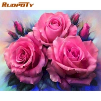 ruopoty 5d diamond painting flowers full square drill new arrival mosaic embroidery rose painting rhinestone home decor