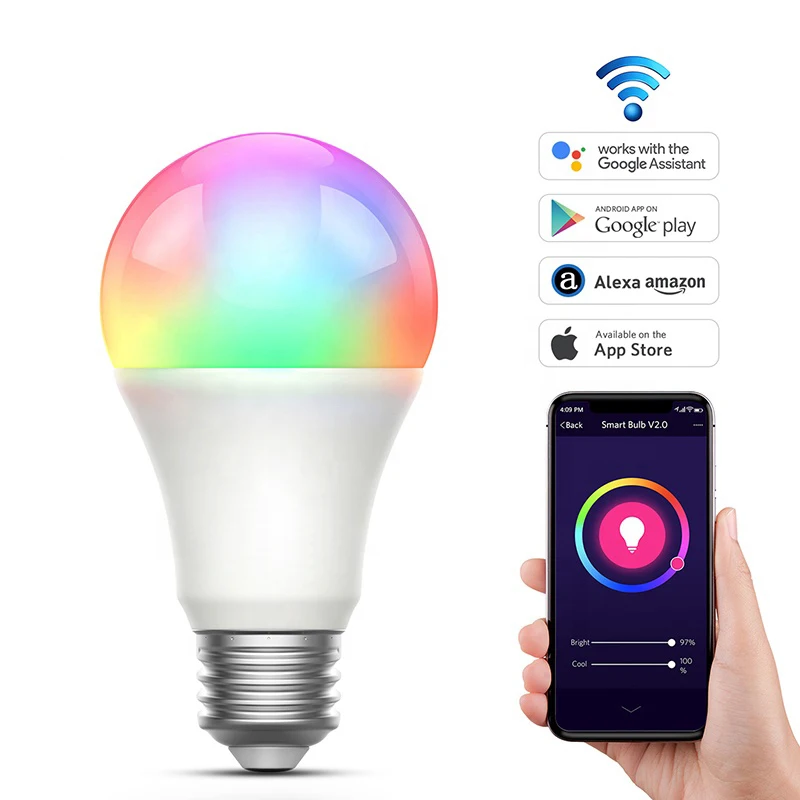 

WIFI Smart LED Light Alexa Voice Control Smart Light RGB CW Dimming Toning Colorful Color Changing Lights for Home Decoration