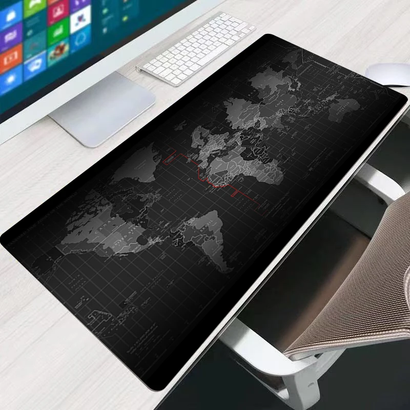 

Wearable Desk Large Mouse Pad Persian Carpet Laptop Pc Gamer Keyboard Mousepad Edge White Tassel Rubber Table Mat for Pet