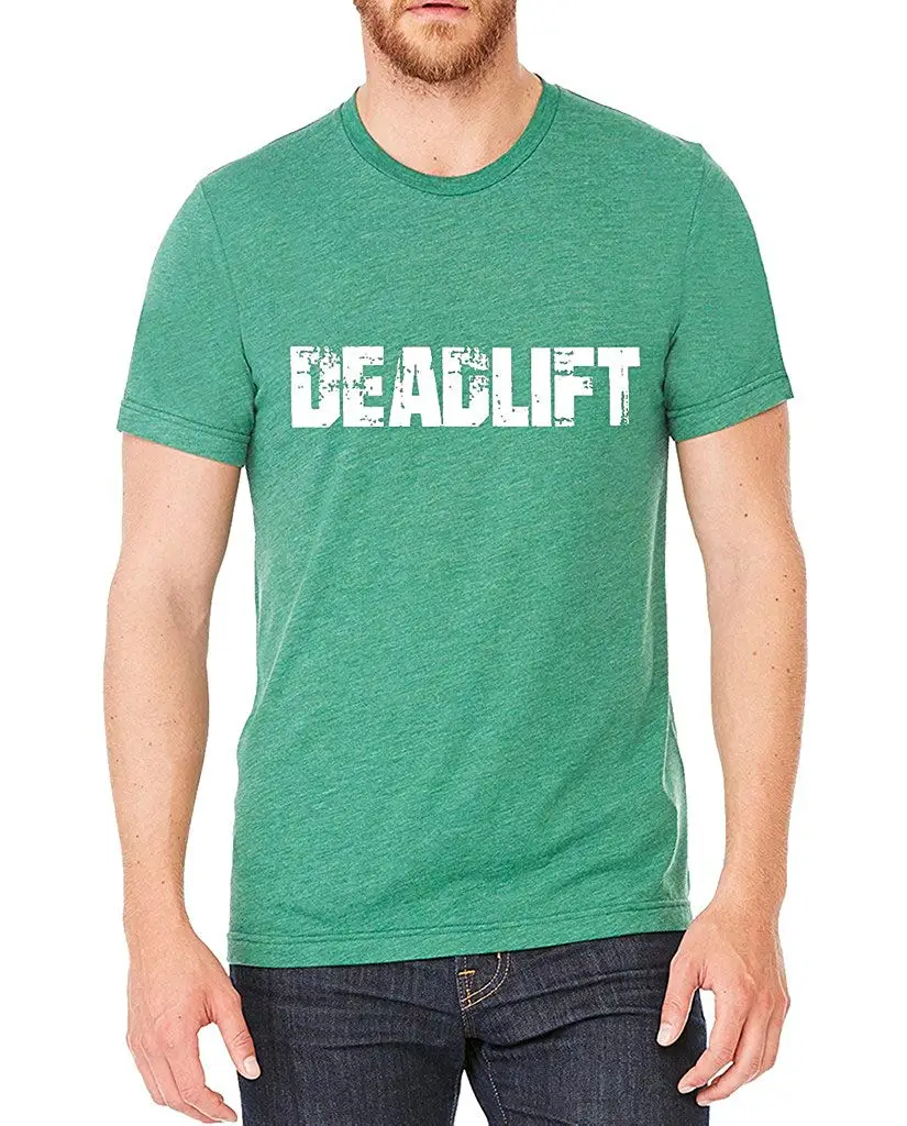 Мужская футболка Grunge Deadlift Green Tri Blend C2 Унисекс wo футболка| |