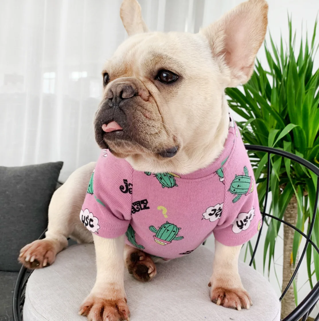 

T-Shirt for Small Dogs Girl Puppy Clothes Dog Shirt Pink Strawberry Embroidery Chihuahua Yorkshire Vest Pet Apparel