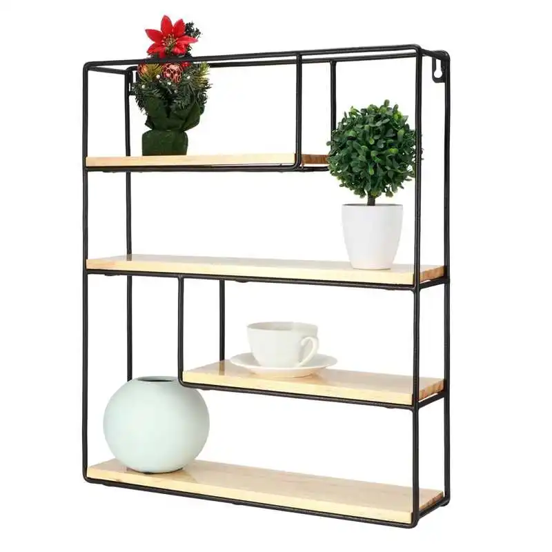 

Прямоугольная настенная 4-уровневая плавающая полка-органайзер для украшения дома, гостиной