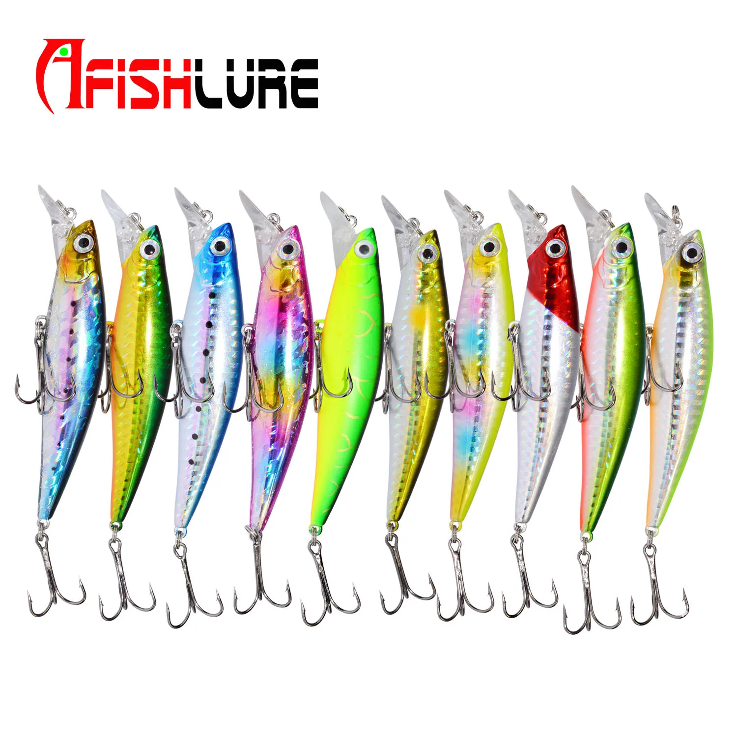 

Afishlure Hard Bait Minnow 32G 104mm Jerkbait Minnow Fake Bait Lure Wobblers