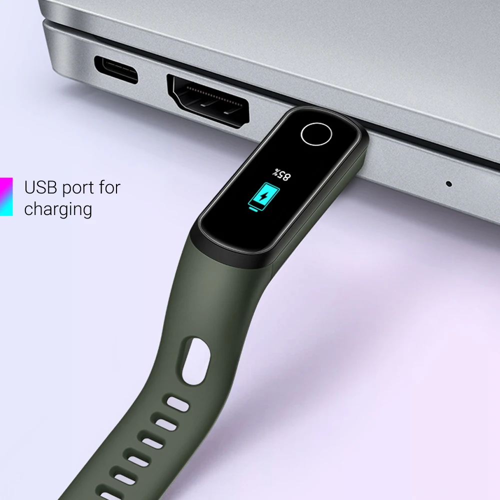 Смарт часы Huawei Honor Band 5i умные с пульсометром и управлением музыкой новые usb