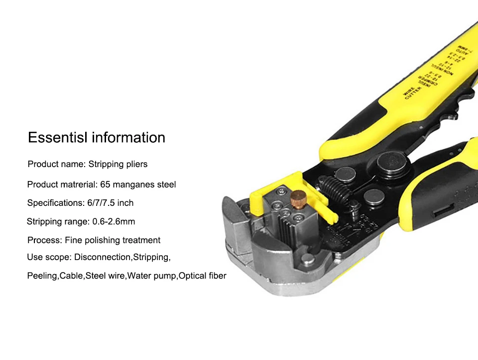 Wire Stripper, Self-Adjusting 8.4 Inch Cable Cutter Crimper, 3 in 1 Multi Pliers for Wire Stripping, Cutting, Crimping