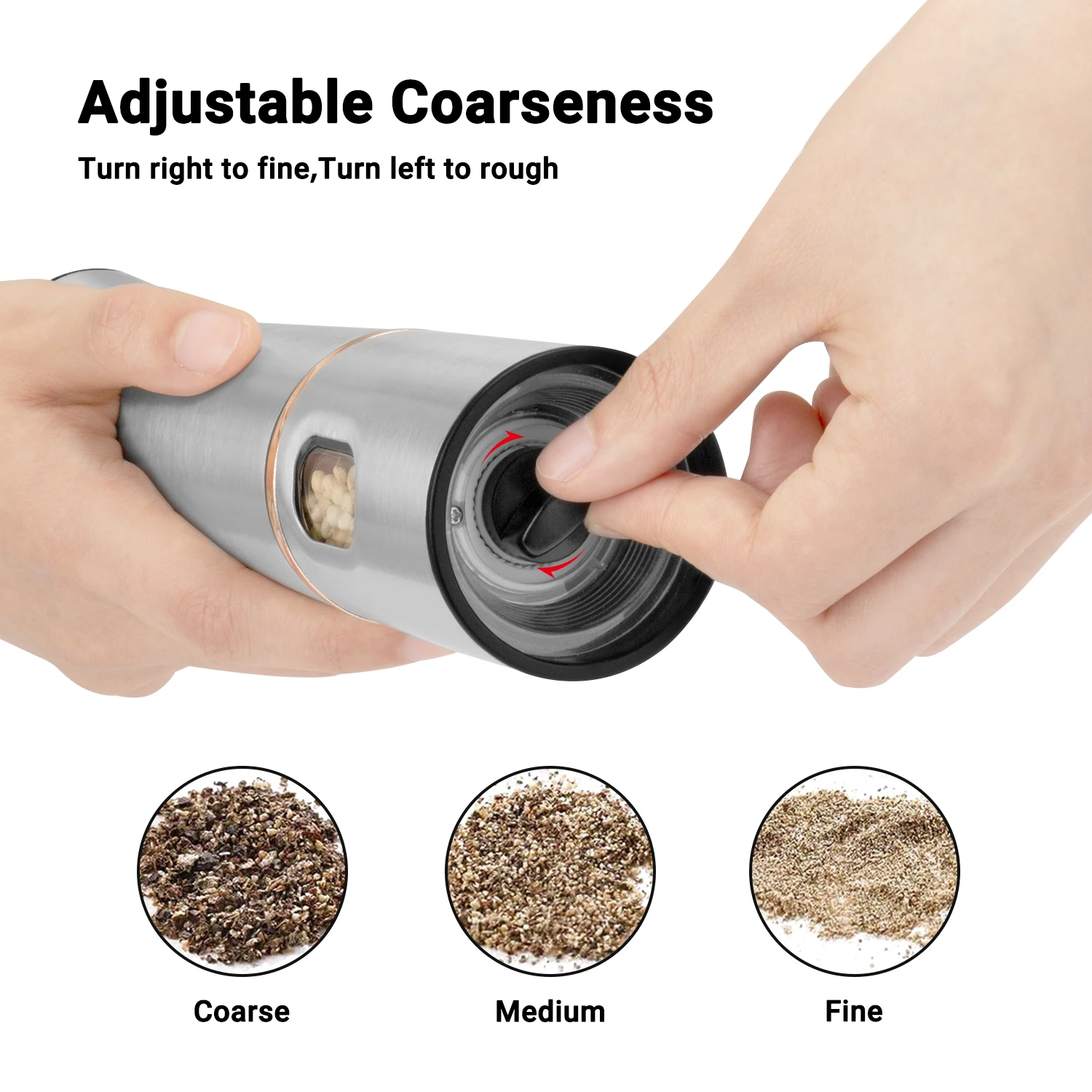 inkbird electric millkitchen salt and pepper grinderone hand operation adjustable coarseness kitchenware kitchen tool gadget free global shipping