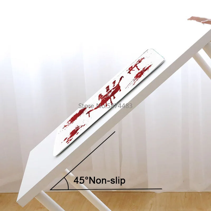 Soft Halloween Style Rug Decoration Blood Footprints Non-slip Mat Bathroom Carpets | Дом и сад