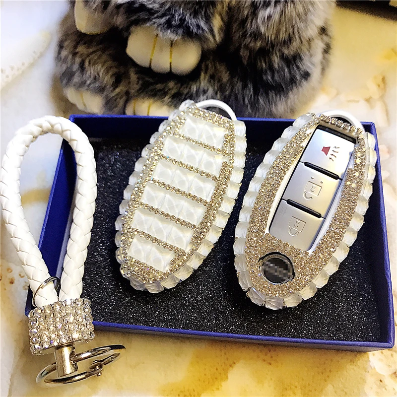 Роскошный Алмазный чехол для ключей аксессуары Nissan QASHQAI/TEANA /TIIDA/Infiniti/SYLPHY|auto key case|car