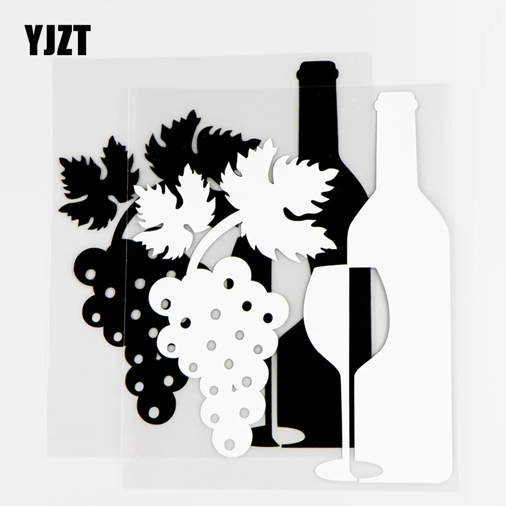 

YJZT, 12,5 × 15,4 см, винная фотография, искусство, украшение, индивидуальный Стайлинг автомобиля, черный/серебряный цвет, 10A-0796