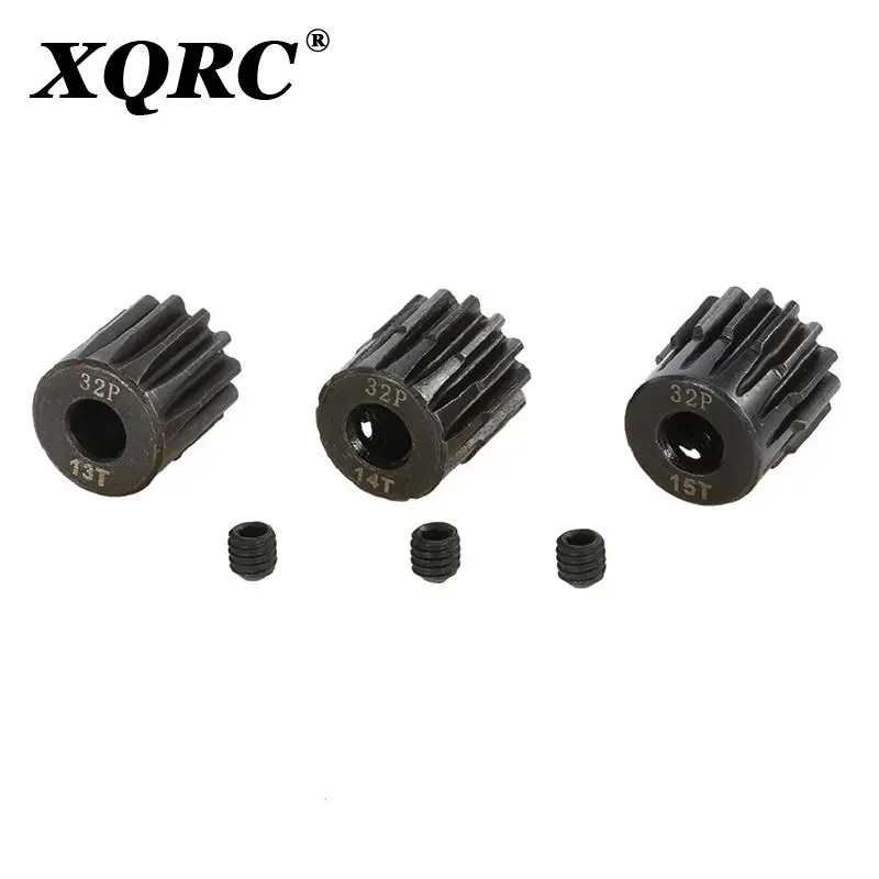 SURPASS-HOBBY-engranaje de Motor para coche teledirigido, engranaje de pi&ntilde;&oacute;n de metal de acero negro, 32P, M0.8, 5mm, 13T, 14T, 15T, 16T, 17T, 18T, 19T, 20T, 21T, 1/10-1