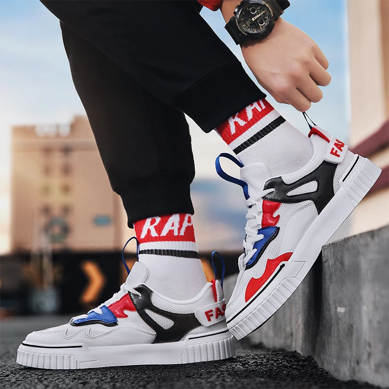 

2020 Summer Men's Causal Shoes Men PU Leather Shoe Breathable Classic Flat Male Brand Footwear Fashion Sneakers for Men Non-slip