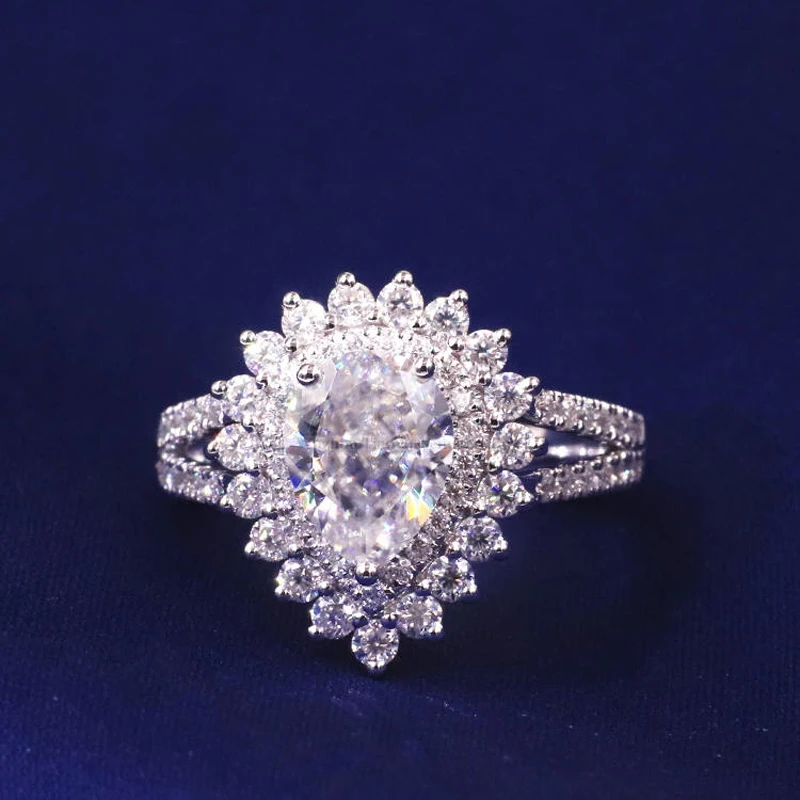 

Обручальное кольцо Tianyu с муассанитом, натуральное золото 14 К/18 К, 6,5x8,5 мм